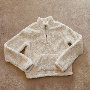 Hollister Cream Sherpa Pullover Sweater